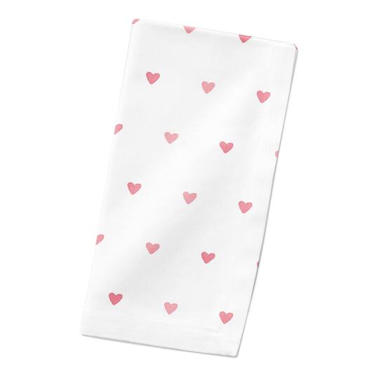 Simple Heart Pattern 10" x 10" Cotton Twill Napkin